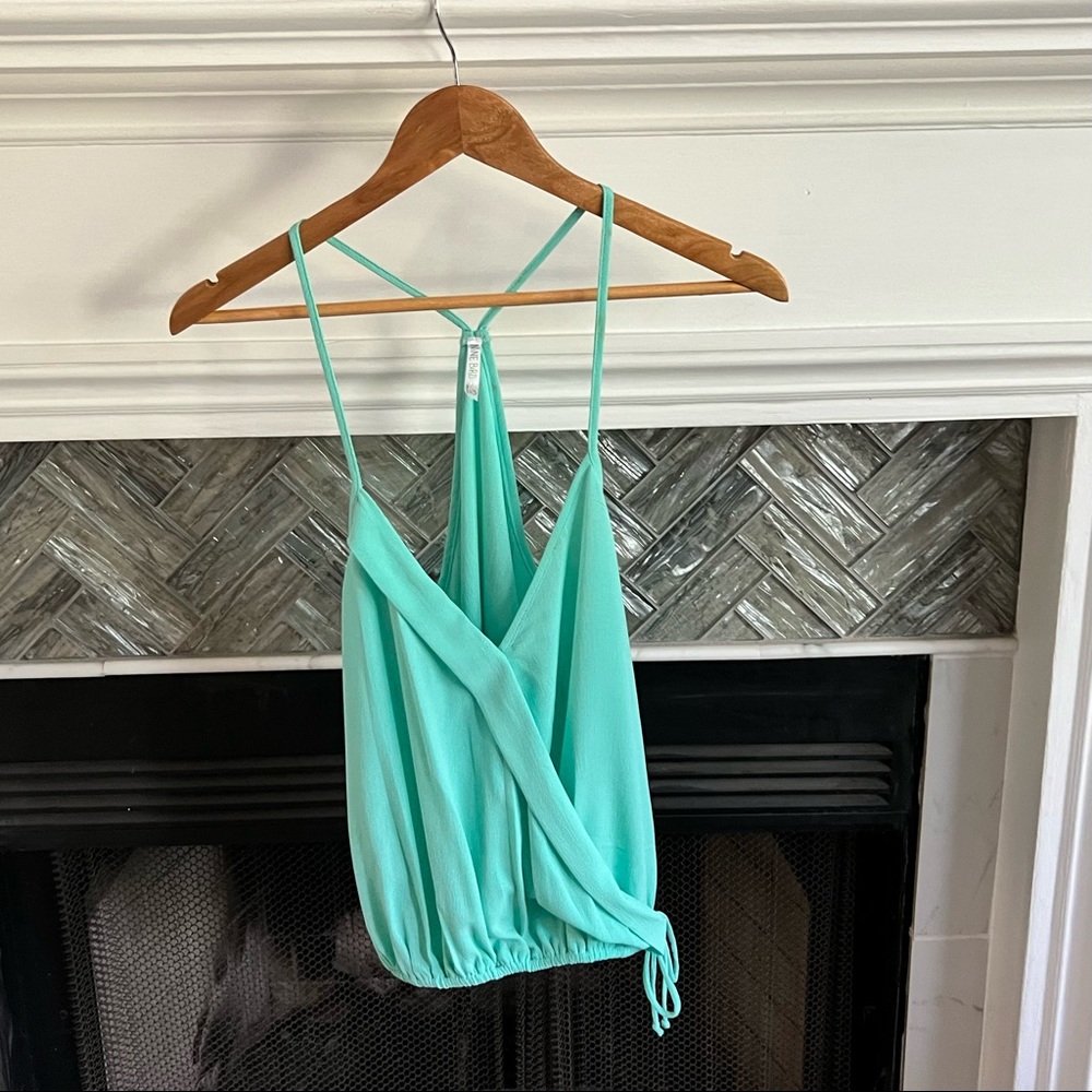 Pretty NINE BIRD Mint SEXY Spring Summer STRAPPY HALTER TOP L